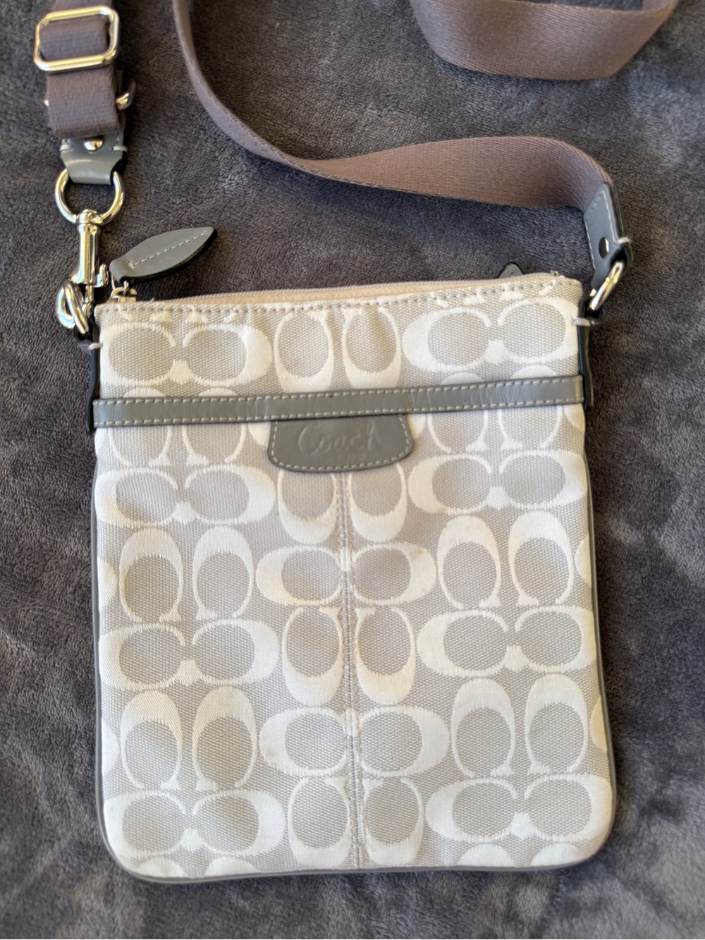 Coach Gray Crossbody with Signature 'C' Print - Picture 4 of 10